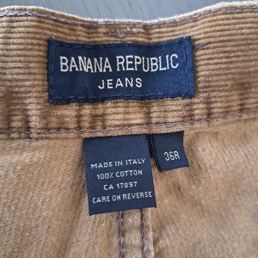 Banana Republic Made in Italy Vintage Jeans Brown Cotton Corduroy Pants Men 36R - Picture 7 of 16